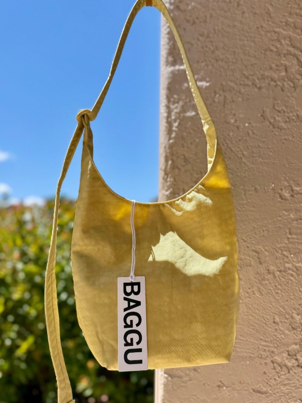 BAGGU Small Nylon Sling Bag - Butter - NWT